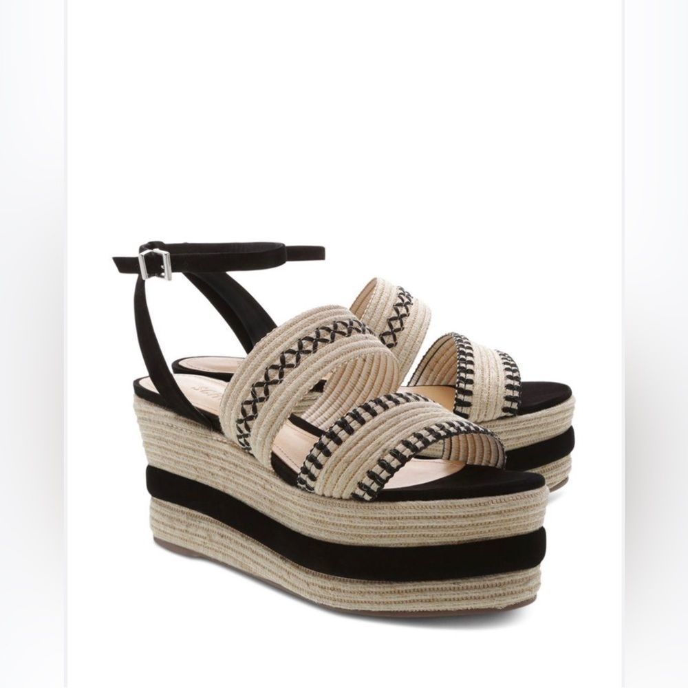 NIB Schutz Denes embroidered espadrille size 10.5